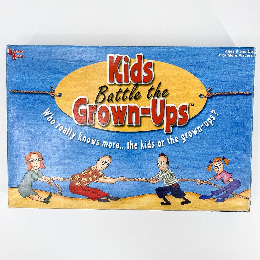 Vintage Game Kids Battle the Grown-Ups Board Game Ages 8-Adult COMPLETE